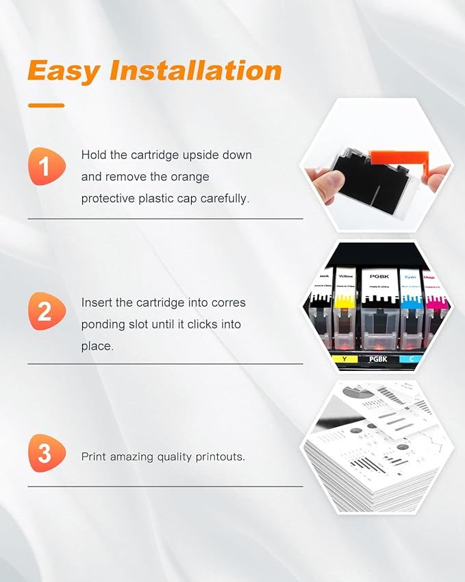 250 251XL Ink Cartridges for Canon Printers for Canon 250 and 251 Ink Cartridges for PIXMA MX922, MG5420, MG5520, MG5522, MG6320, MG6620, iP7220 Printer (5 Pack, PGBK, Black, Cyan, Magenta, Yellow)