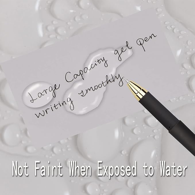 Gel Ink Rollerball Stylus Pen - 18 Pack,0.38mm Gel Pen Extra Fine Point,2 in 1 Capacitive Stylus Pen,Black Ink,Writing Smoothly for Office,Business,Gift,Metal Gold Clip,Kaka Rabbit