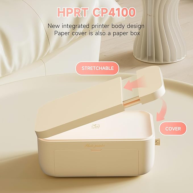 HPRT CP4100 4x6 Instant Photo Printer -Portable Phone Picture Printer + 20 Sheets, Mobile, Wi-Fi, Premium Dye Sublimation (300 DPI) for Pro-Quality Home Prints - Creative Editing App