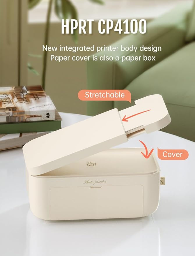 HPRT Photo Printer 4x6,+20 Sheets&1ribbon,Wi-Fi Wireless Instant Picture Printer for iPhone, Android, Smartphone, Thermal Dye-Sublimation, AR Video Printing,Portable Photo Printers for Home Use