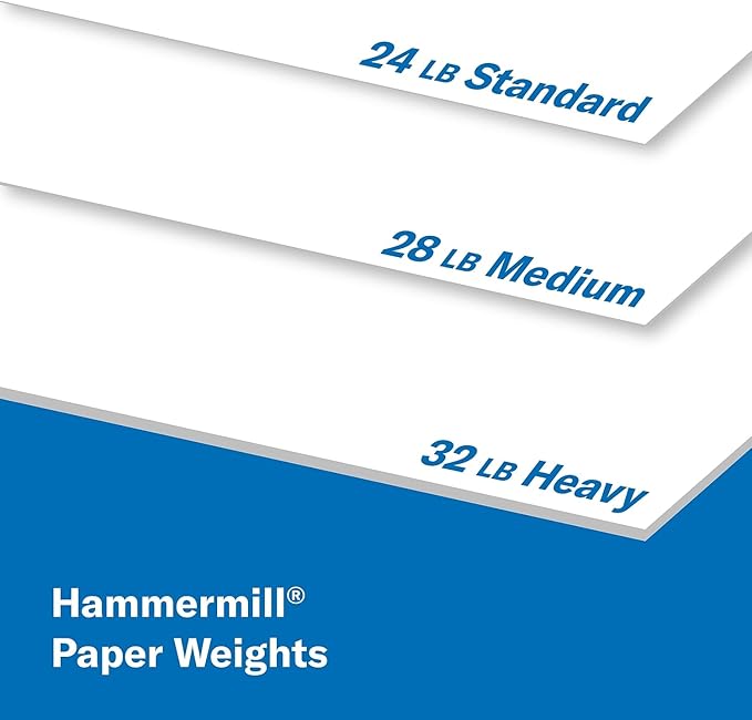 Hammermill Printer Paper, Premium Color 32 Lb Copy Paper, 8.5 x 11 - 1 Ream (500 Sheets) - 100 Bright, Made in the USA, 102630