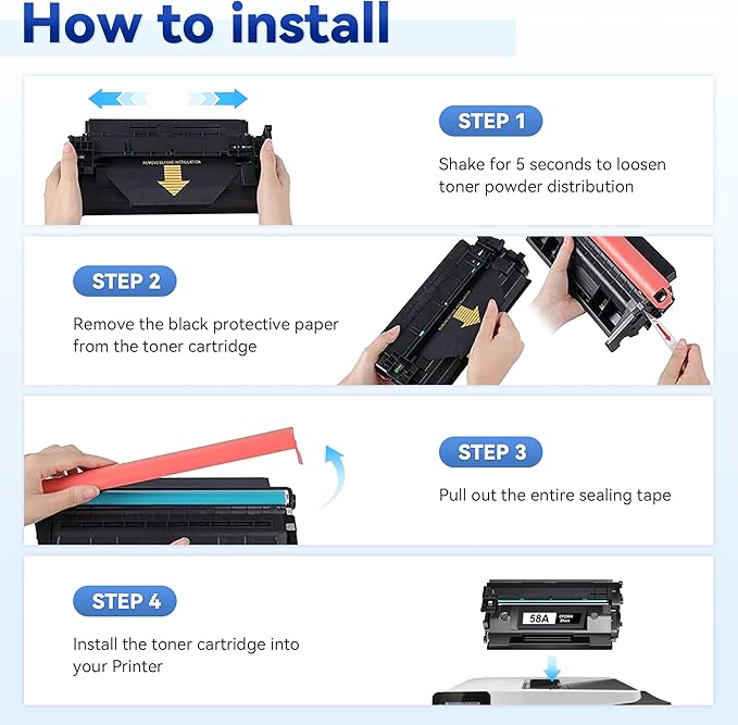 206X High Yield Toner Cartridge 4Pack Compatible with HP 206X 206A Toner Set for HP Color Laserjet Pro M255dw M255nw MFP M283fdw M283cdw M282nw M283fdn Ink(Black/Cyan/Yellow/Magenta
