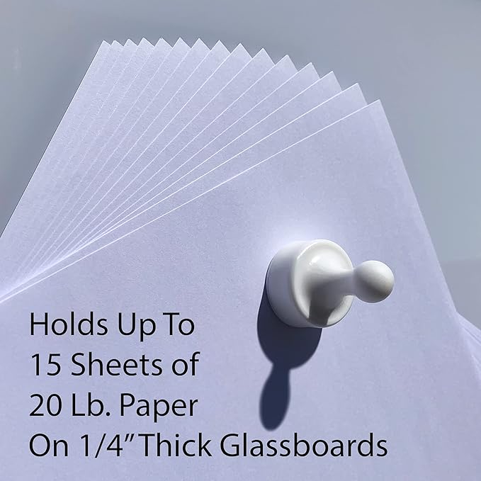 GLASSBOARD STUDIO Powerful Neodymium Magnets, Pawn-Shaped - Strong Fridge/Refrigerator and Whiteboard Magnet, Ideal for Office, Kitchen, Crafts - Rare Earth, Heavy Duty (2, Black)