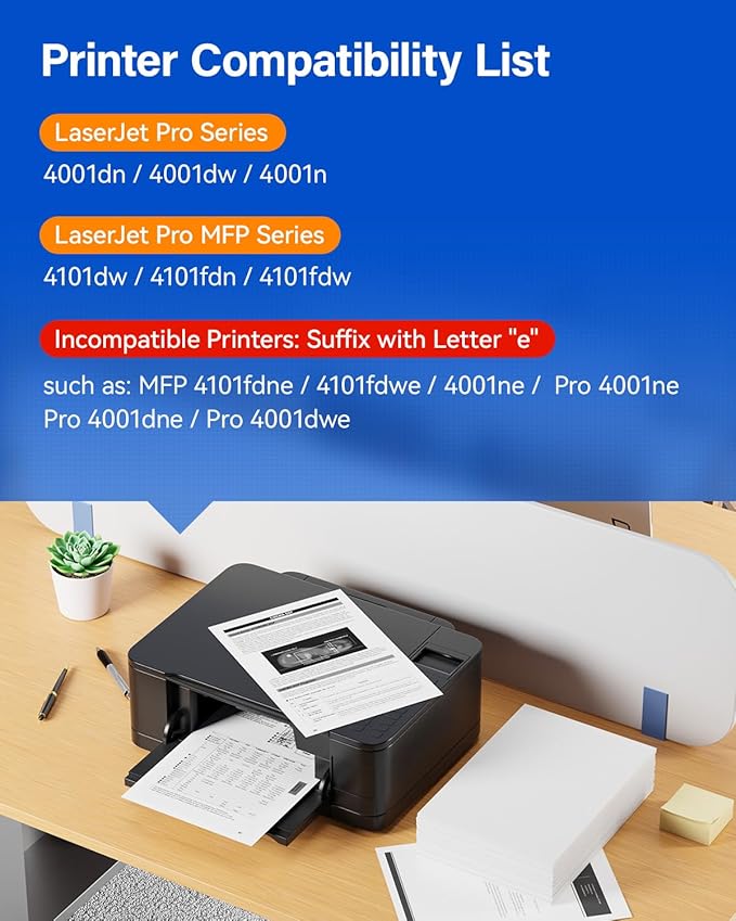 148A Black Toner Cartridge with chip 2-Pack High Yield Replacement for HP 148A W1480A 148X W1480X Compatible with HP LaserJet Pro MFP 4101dw 4101fdn 4101fdw 4001dn 4001dw 4001n Printer Ink 4001 4101 e
