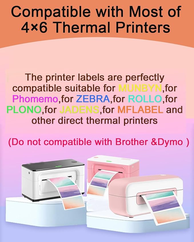 2.25 x 1.25 Thermal Labels, Self-Adhesive Address Shipping Barcode Thermal Stickers,Thermal Printer Labels Compatible with Rollo & Zebra & MUNBYN, 800 Labels for Printer, Nebula