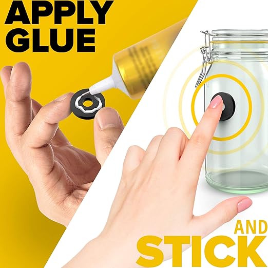 Heavy Duty Ring Magnets - Ultra Strong 1.2" Magnets with Holes for DIY & Crafts - Space Organization Set for Home, Kitchen, Workshop (40 pcs)