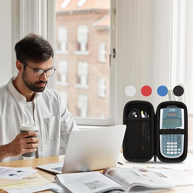 Hard Carry Case Compatible with Texas Instruments TI-30XIIS TI-30XS TI-30Xa TI-36X Pro Scientific Calculator (Black Case)