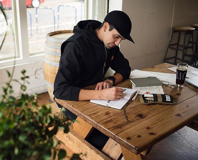 JAMES° Bolen EDC Twist-Retractable Pen, Slim Machined Stainless Steel Barrel Designed for Daily Carry, Black