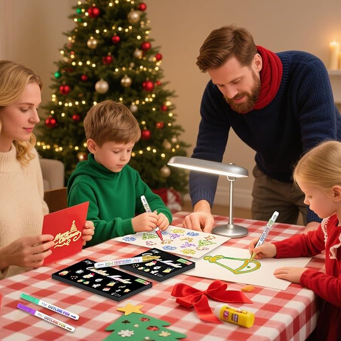 Glitter Markers Outline Pens, Teen Girl Gifts Trendy Stuff 4-16 Year Old, 18 Pack Gold and Silver Shimmer Metallic Marker Arts Crafts Supplies for Kids Ages 6 to 8, 9-12 Birthday Gifts for Tweens