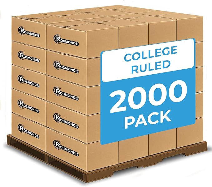 2000 Pack (Pallet) Composition Notebooks Bulk, College Ruled, Full Pallet of Notebooks, 200 Pages (100 Sheets), 9-3/4 x 7-1/2, Bulk Notebooks for School, College & Office, 4-7 Days Transit