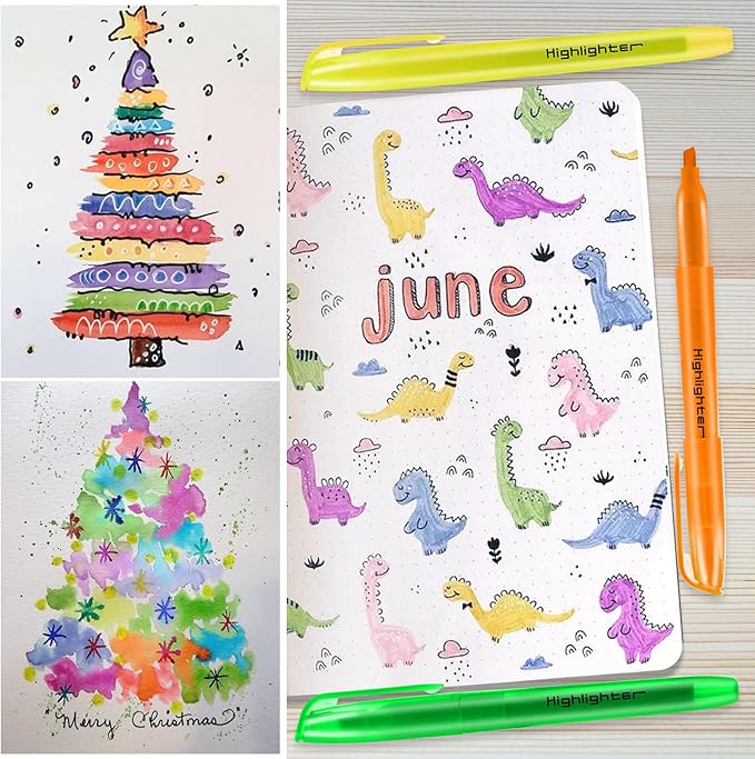 Highlighters Assorted Colors Bulk, 108 Pcs Pastel Highlighters with 6 Colors for Office and School Supplies