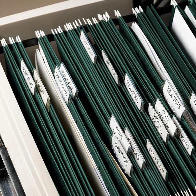 HERKKA Extra Capacity Hanging File Folders, 30 Pack Reinforced Hang Folders with Heavy Duty 1 Inch Expansion, Designed for Bulky Files, Medical Charts, Letter Size, Green