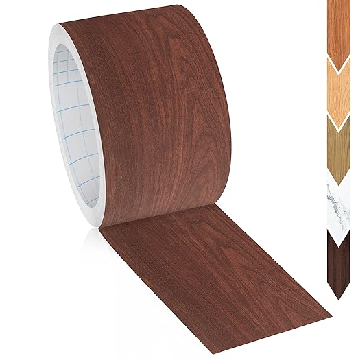 GSCIT Club Wood Grain Repair Tape, 2.4 inch X 100ft Self Adhesive Cherry Grain Repair Patch for Tables, Chairs, Baseboards, Doors, Windows, Floors, Handicraft DIY.