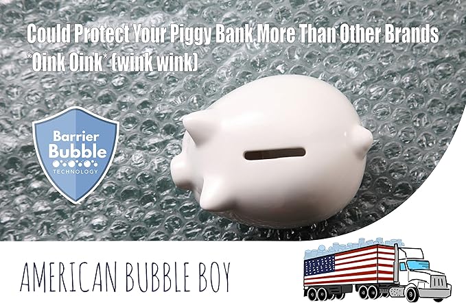 4 large rolls of Bubble Wrap total 700 feet, small bubble wrap 3/16 cushioning, 700 ft, heavy duty, perforated Every 12" Made in the USA by American Bubble Boy, bulk bubble wrap for moving, shipping