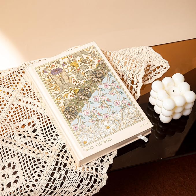 Hardcover Journal for Women Girls, A5 God Lined Journal Notebook, Cute Journal for Writing, Aesthetic Journal, College Ruled Notebook with 100 Gsm Thick Paper, 320 Numbered Pages