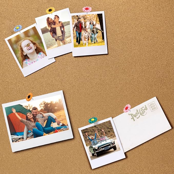 40Pcs Push Pins, Thumb Tacks for Bulletin Board, Flower Decorative Pins and Tacks, Cork Board Thumbtacks, Cute Thumbtack for Office Decorative