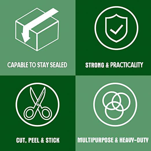 HERKKA Clear Packing Tape, 18 Rolls Heavy Duty Packaging Tape for Shipping Packaging Moving Sealing, Thicker Clear Packing Tape, 2 inches Wide, 65 Yards Per Roll, 1170 Total Yards