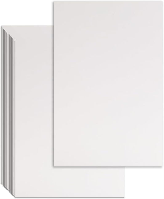 25 Pcs Book Board, Binder Board, Cover Board, Heavy Duty Chipboard for Book Binding, DIY Cardboard (White, A5 80PT)