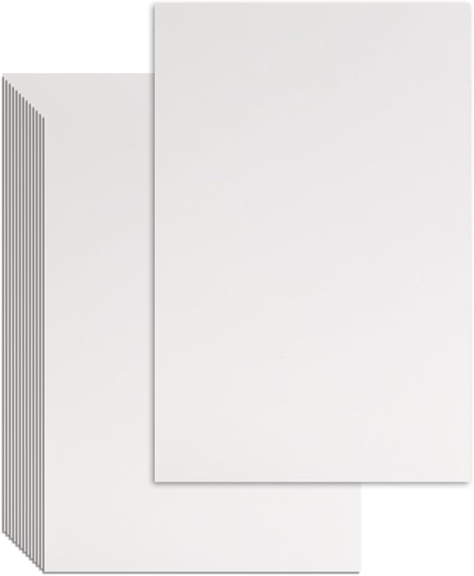 25 Pcs Book Board, Binder Board, Cover Board, Heavy Duty Chipboard for Book Binding, DIY Cardboard (White, 10 x 12.5 Inch 80PT)
