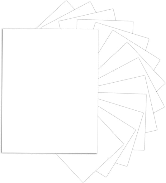 24 Sheets White Cardstock 8.5 x 11 Thick Paper, Goefun 80lb Card Stock Printer Paper for Invitations, Menus, Wedding, DIY Cards