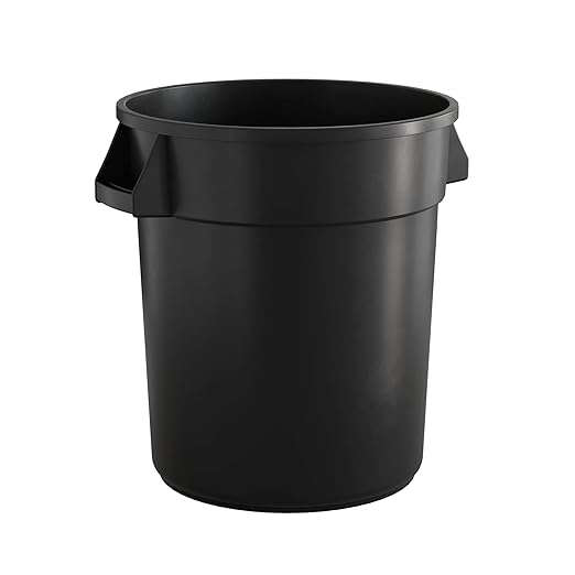 20 Gallon Black Round Commercial Trash Can