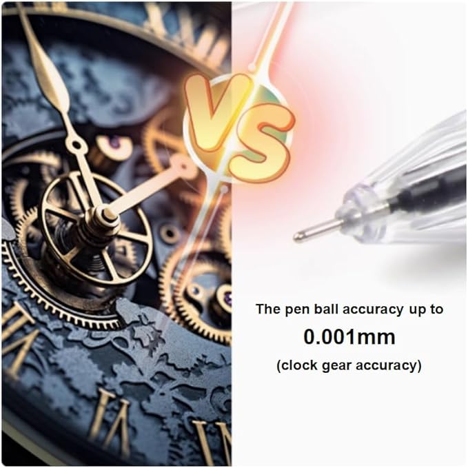 Gel Ink Pen Japanese Style Liquid Ink Rollerball Pens Quick Drying 0.35mm Ultra Fine Point Ballpoint Maker Pen Premium for Office School Stationery Supply,12 Pcs, 3 Color