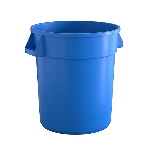 20 Gallon Blue Round Commercial Trash Can