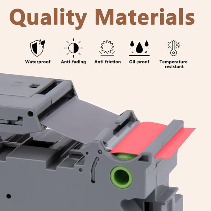 Hehua 24mm 0.94 Black on Red Laminated Tape Compatible for Brother P-Touch TZe-451 TZe451 TZ-451 TZ451 Label Maker Tape for Ptouch PT D600 D610 P710BT, 1'' x 26.2ft, 3 Pack