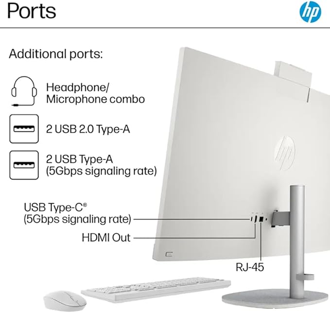 HP 27" FHD Touch-Screen All-in-One Computer, 12-Cores Intel Core Ultra 7, 32GB DDR5 RAM 1.5TB Storage (1TB SSD+512GB Docking Station Set), Windows 11 Pro with Microsoft Office Included, White