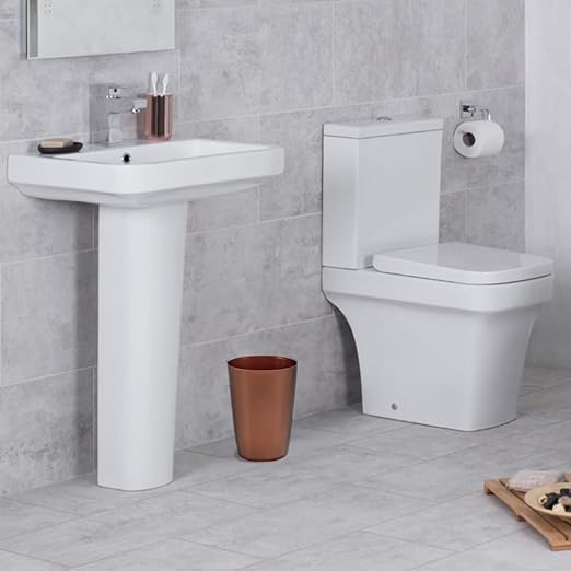 HOLDN’ STORAGE Small Trash Can - 1.58 Gallon Open Top Waste Bin, Compact Waste Can Perfect for Bathroom, Kitchen, Office, Dorm - Durable Garbage Can - Copper