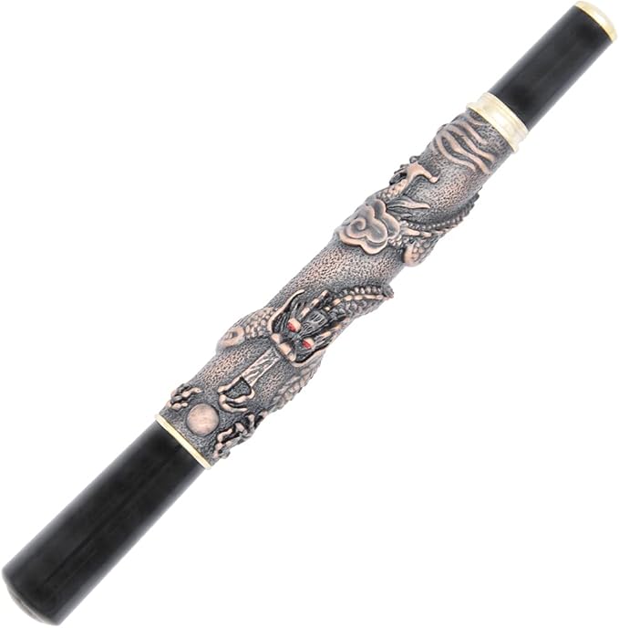 Gullor Basso-relievo Pen, Chinese Dragon, Medium Nib, a Heavy Noblest Pen Medium Nib