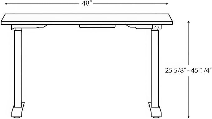 HON Coze Electric Standing Desk Adjustable Height, Coordinate Height Adjustable Desk, 48", Natural Recon Top, Silver Base