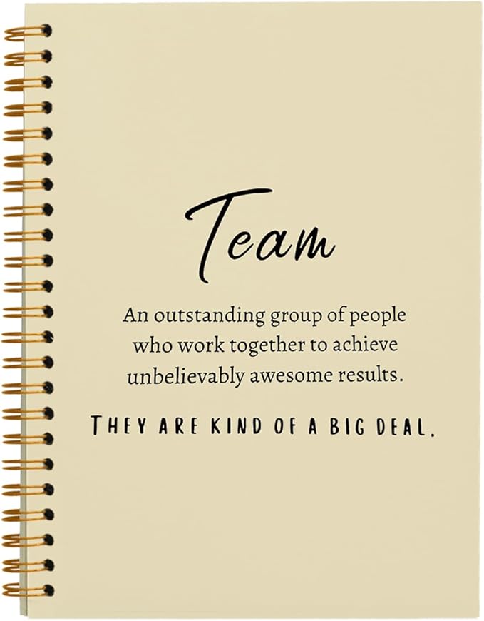 hold fizz Beige Meeting Notebook for Work, Employee Appreciation Gifts, Team Gifts for Employees, Journals for Writing, Thank You Gifts for Women Men Leader Boss Manager Mentor Coworkers, 5.5"x8.3"