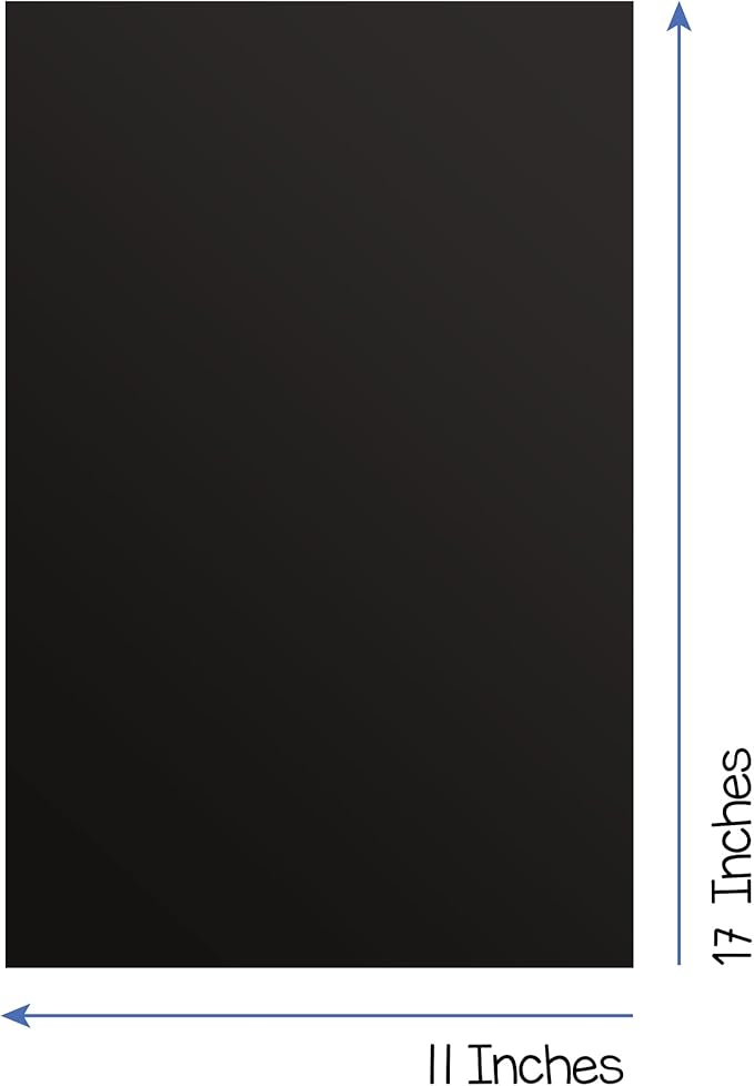 Hygloss Black Cardstock - 11x17-Inch, 50 Sheets, 65 lb/ 176 gsm, Fade-Resistant, Acid-Free Color Card Stock Paper