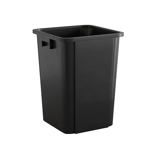 19 Gallon Black Square Commercial Trash Can