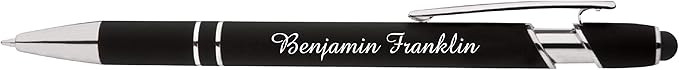 Up to 500 Pcs Custom Pens Bulk | Rainbow of Colors | Soft-Touch Metal Black Ink Personalized with Name or Message (Black, 500 pcs)