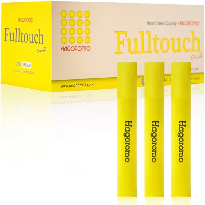 HAGOROMO Fulltouch Color Chalk 1 Box [72 Pcs/Yellow]