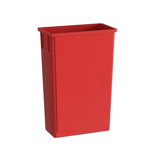 23 Gallon Red Slim Jim Trash Can