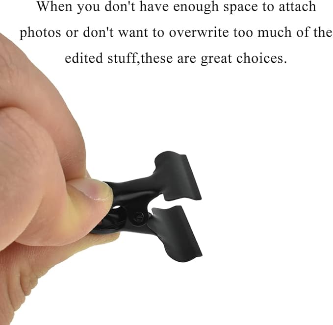 HAHIYO 1.25inch Black Bulldog Clips Metal File Hinge Binder Clips Clamps Save Space Strong Spring Jaws Rock Solid Grip Book Lay Flat Deburred Edge for Hang Photos Wall Grid Dog Food 20PCS