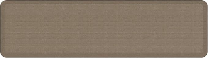 GelPro Ergo-Foam Cushioned Anti-Fatigue Standing Kitchen Floor Mat, Padded Stain-Resistant, Waterproof, Non-Slip Comfort Padded Desk/Office Mat - 20" x 72", Grasscloth Pecan