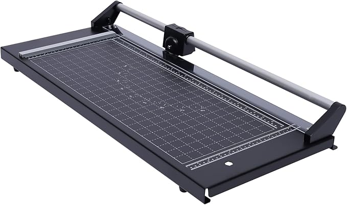 24Inch Rotary Trimmer Paper Cutter,Manual Precision Paper Cutters Trimmers Photo Paper Cutter with Automatic Paper Weighting,Self-Sharpening for Craft Paper, Card Stock and Office Paper