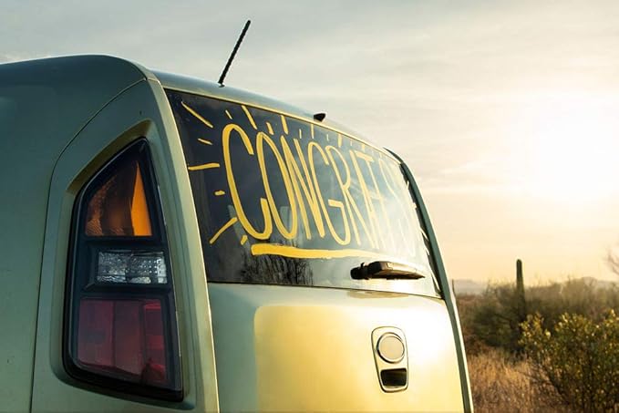 Glass Pen Window Marker: Liquid Chalk Pens for Glass, Whiteboard Markers with Washable Paint - Graduation, Car Windows, Mirror Pen, Storefront, Wedding, Parade, Party & Holiday (Pink, Fine Tip)