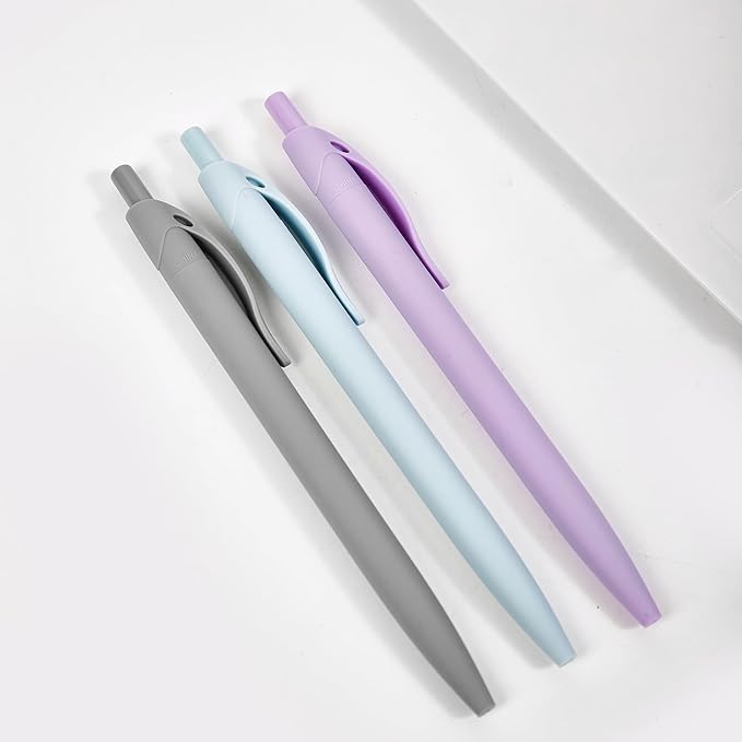 BallPoint Pens, 50 Pack (BLACK Ink),Bulk Pens, White Barrel,Click Pens for Office Home and School, Retractable Ballpoint Pens, Medium Point, 1.00MM (White)