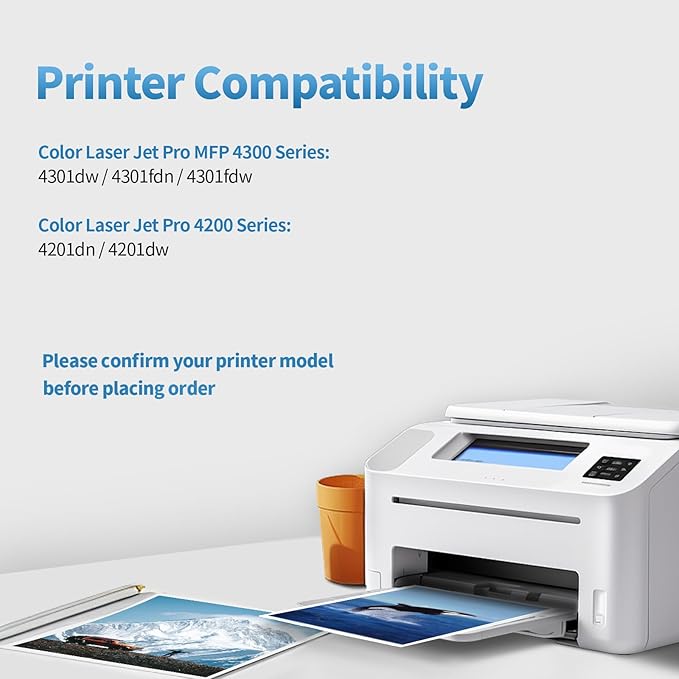 210X Toner Cartridges 4 Pack with chip Compatible for HP 210 X 210A Toner Cartridges Set for Color Laser Jet MFP 4301dw 4301fdn 4301fdw 4201dw 4201dn Printer Ink (‎1 Black/Cyan/Yellow/Magenta)