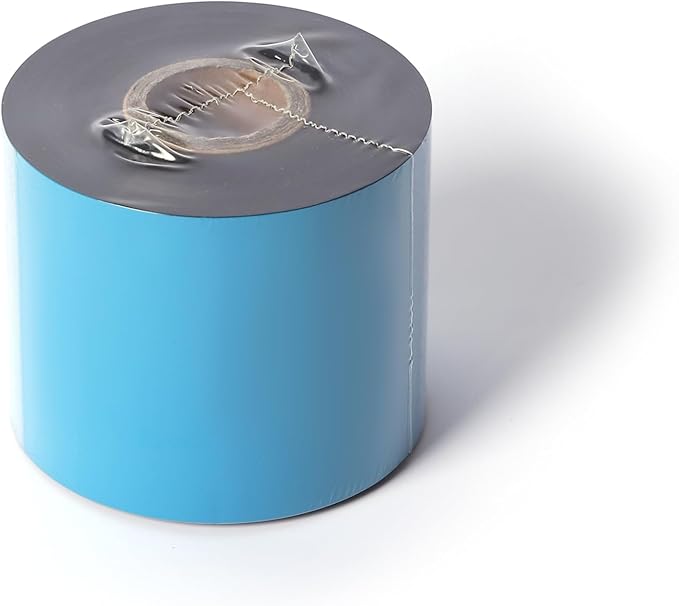 2.52'' x 1476' Premium Resin Enhanced Wax Ribbon, 64mm x 450m Black Thermal Transfer Ribbon for Barcode Thermal Label Printers, CSO-Ink Outside, 1'' Core for Zebra, TSC, GoDex, Citizen (1 Roll)