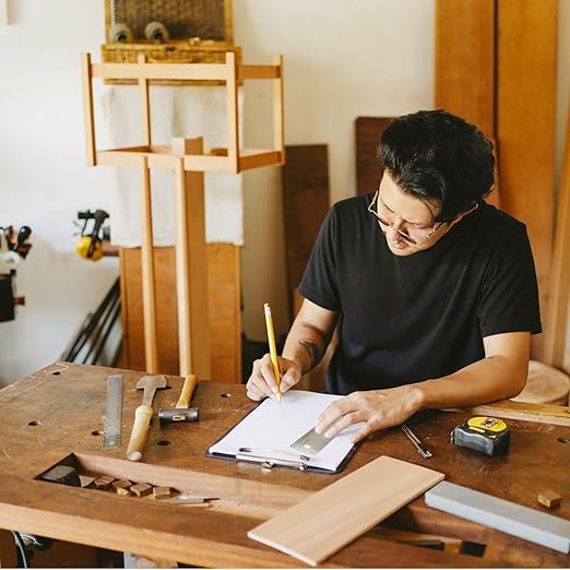 12-Inch Stainless Steel Metal Ruler with Non-Slip Cork Backing - 1 Pack