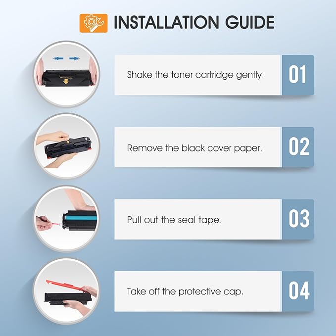 305X 305A Toner Cartridge 4-Piece Combo Pack Compatible for HP 305X 305A CE410X CE411X CE412X CE413X for HP Laserjet Pro 400 Color MFP M451nw M475dn M451dn M351 M375 M451 M475 Series Printer