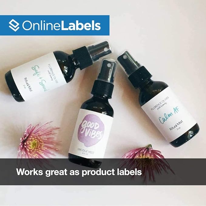 4 x 2 Rectangle Mailing Labels - Permanent, White Matte - Address, Shipping, Gift - Pack of 5,000-500 Sheets - Inkjet/Laser Printers - Online Labels