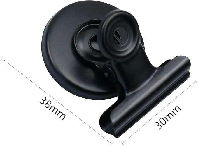 Grtard 50 Pack Magnetic Clips Heavy Duty, Black Magnet Clips for Fridge, Refrigerator Magnets, Strong Magnetic Clip, Scratch Free Magnets with Clip for Whiteboard, Refrigerator, Cruise, Locker