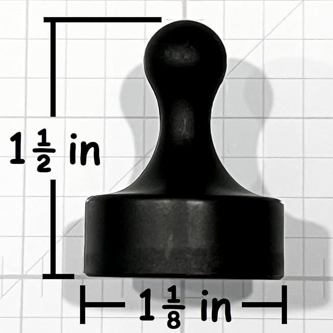 GLASSBOARD STUDIO Powerful Neodymium Magnets, Pawn-Shaped - Strong Fridge/Refrigerator and Whiteboard Magnet, Ideal for Office, Kitchen, Crafts - Rare Earth, Heavy Duty (2, Citrus Green)